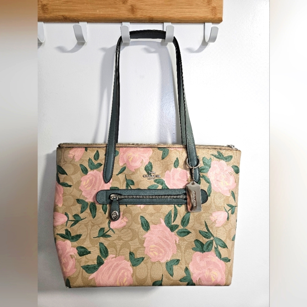Floral Coach City Tote